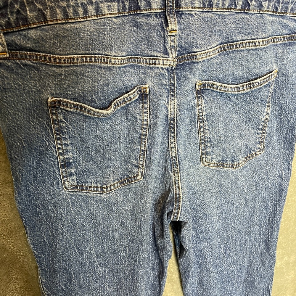 Universal Thread Women Denim Bib Overalls 14 Tapered 90s Grunge Y2K Effortless - Picture 6 of 12